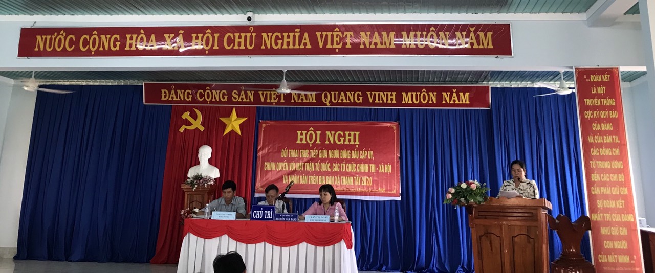 HỘI NGHỊ TIẾP XÚC, ĐỐI THOẠI GIỮA NGƯỜI ĐỨNG ĐẦU CẤP ỦY , CHÍNH QUYỀN VỚI HỘI VIÊN, PHỤ NỮ VÀ NHÂN DÂN