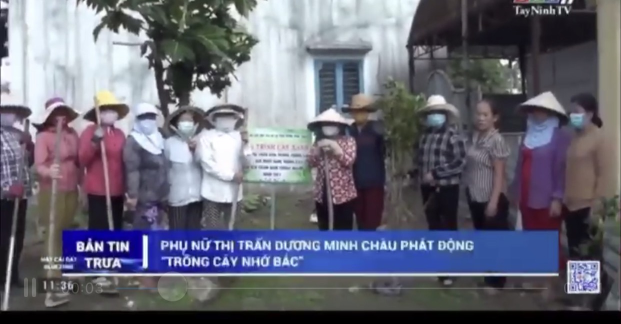 Phụ nữ Thị trấn Dương Minh Châu: Hưởng ứng Tháng hành động vì môi trường và phong trào Tết trồng cây 2021