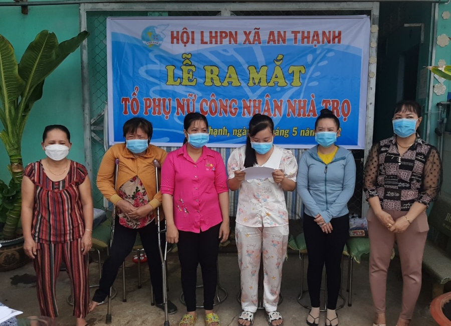 Hội LHPN xã An Thạnh, huyện Bến Cầu ra mắt Tổ phụ nữ công nhân nhà trọ