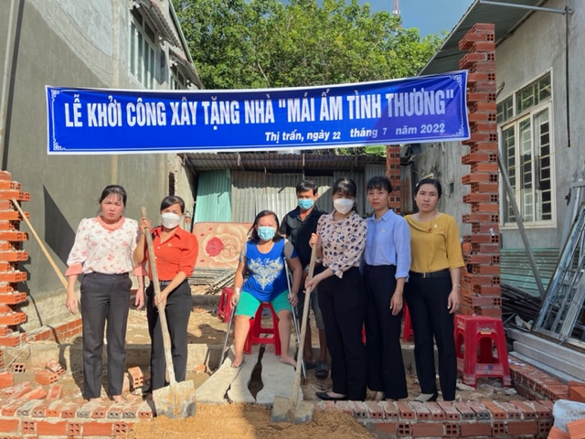 HỘI LHPN THỊ TRẤN TÂN BIÊN TỔ CHỨC LỄ KHỞI CÔNG NHÀ MÁI ẤM TÌNH THƯƠNG