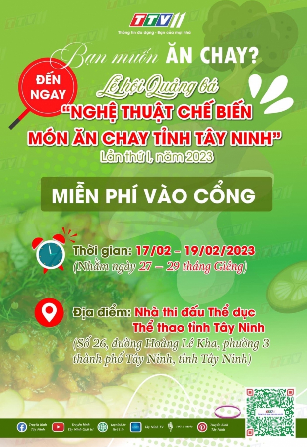 Mời tham dự LỄ HỘI ẨM THỰC CHAY