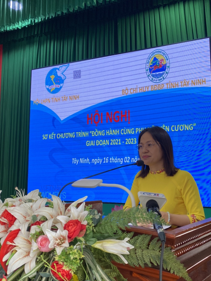 TÂY NINH: SƠ KẾT CHƯƠNG TRÌNH “ĐỒNG HÀNH CÙNG PHỤ NỮ BIÊN CƯƠNG” GIAI ĐOẠN 2021 - 2023