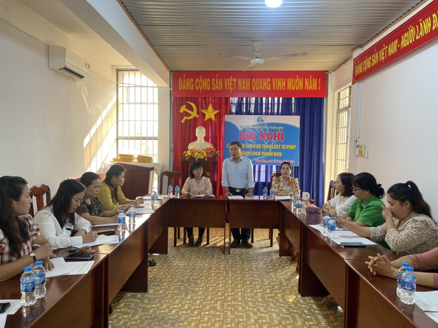Hội LHPN thị xã Trảng Bàng: tổ chức Hội nghị góp ý dự thảo Luật Tư pháp người chưa thành niên