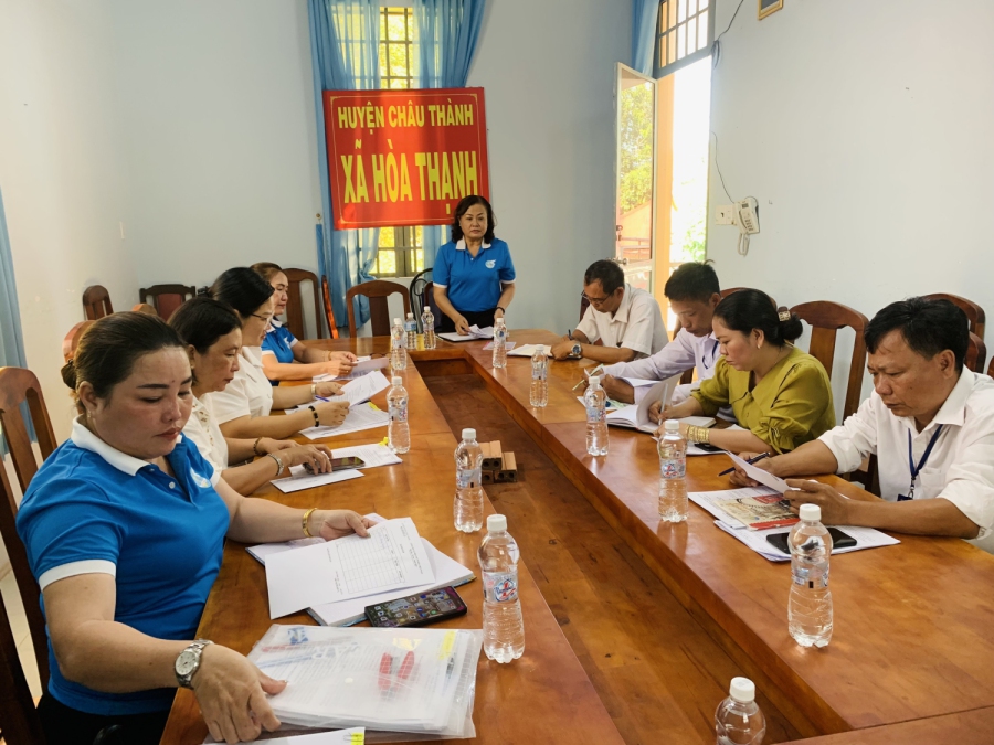 Hội LHPN huyện Châu Thành giám sát việc thực hiện Luật hôn nhân và gia đình, Luật phòng chống bạo lực gia đình