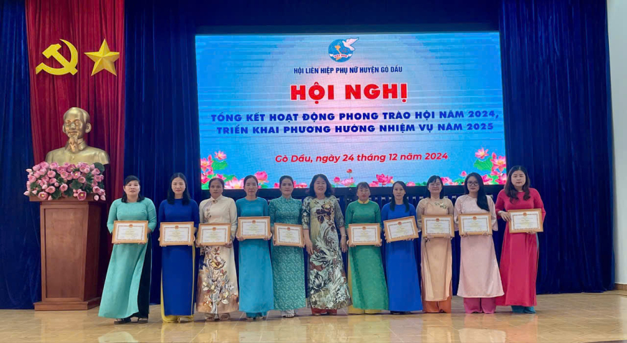 Hội LHPN huyện Gò Dầu tổng kết năm 2024: nhiều hoạt động phong trào nổi bật, có cách làm hay sáng tạo