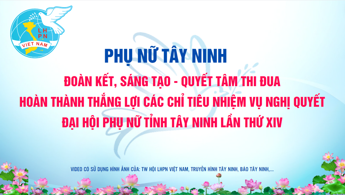 Tài liệu Hội nghị Sơ kết giữa nhiệm kỳ thực hiện  Nghị quyết Đại hội đại biểu Phụ nữ tỉnh Tây Ninh lần thứ XIV nhiệm kỳ 2021 - 2026;  Sơ kết phong trào, hoạt động Hội 6 tháng đầu năm 2024  và Tổng kết 10 năm thực hiện Nghị quyết số 06/NQ-BCH